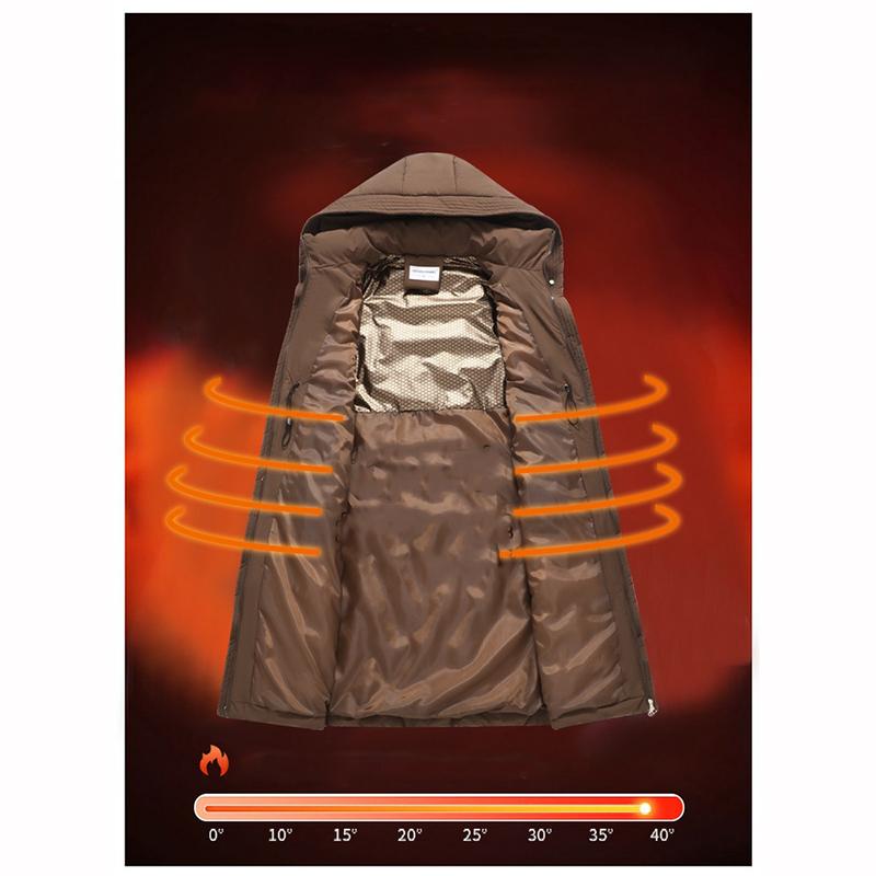 Mode Winter Lange Parka's Dames Dons Gewatteerde Jas Afneembare Mouw Jassen Verdikken Warme Overjas Capuchon Bovenkleding