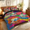 Killer Klowns Outer Space Pattern Bedding uilt Set uilt Cover Pillowcase Home Decoration Birthday Gift (1 * duvet cover + 2 * pillowcase without core)