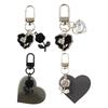 Elegant Love Rose Keyrings Multifuntional Key Ornament Fashion Bag Charm Flower Keychain Gift for Fashion Enthusiasts