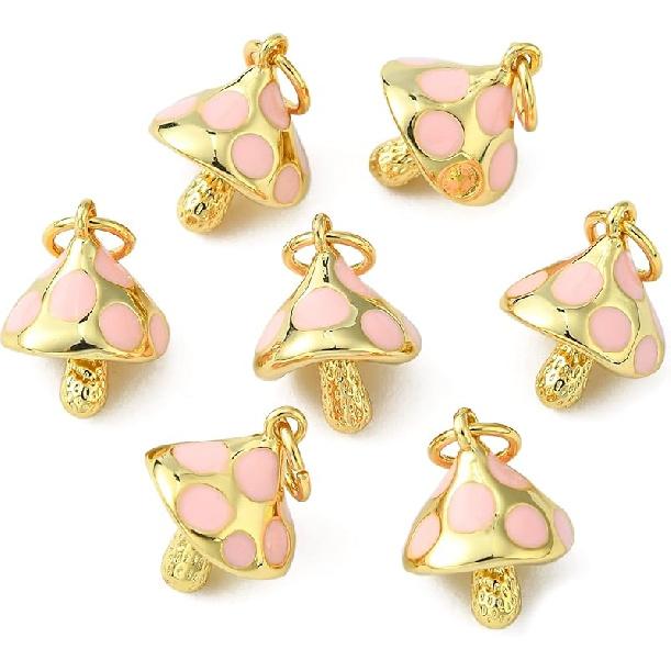 KitBeads 100pcs Enamel Red Heart Charms Mini Valentine's Day Love Heart Shaped Charms for Jewelry Making Bulk