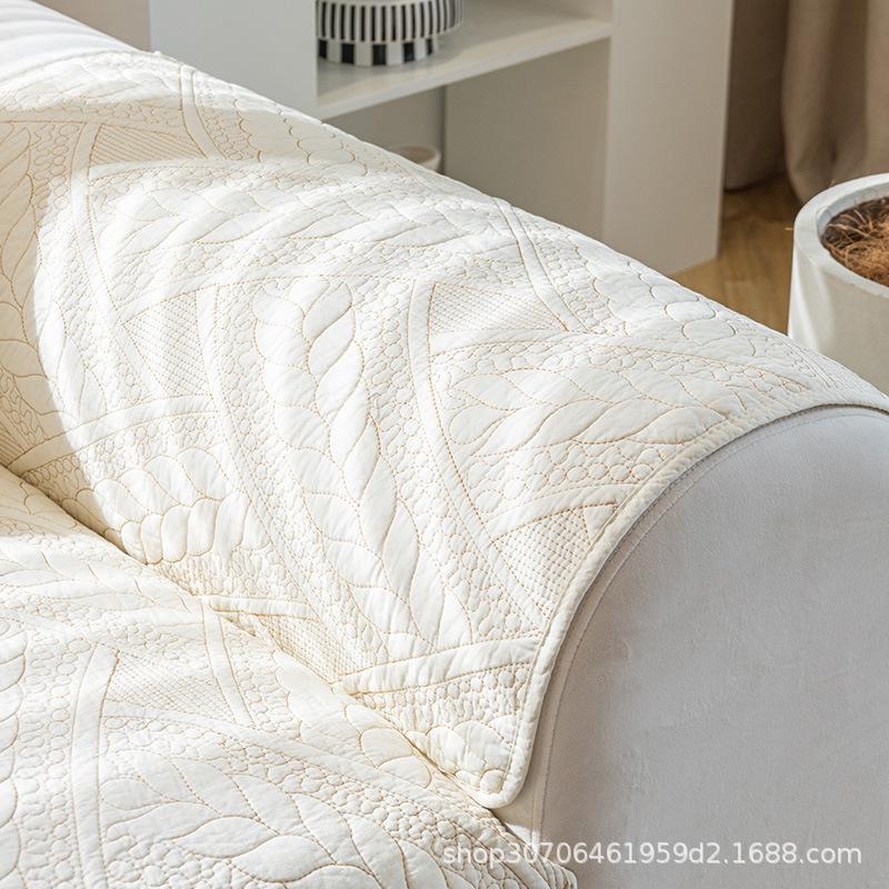 Summer Cotton Sofa Cushion Pastoral All-season Non-slip Cushion Simple Modern Leather Sofa Cover Seat Cushion Cover