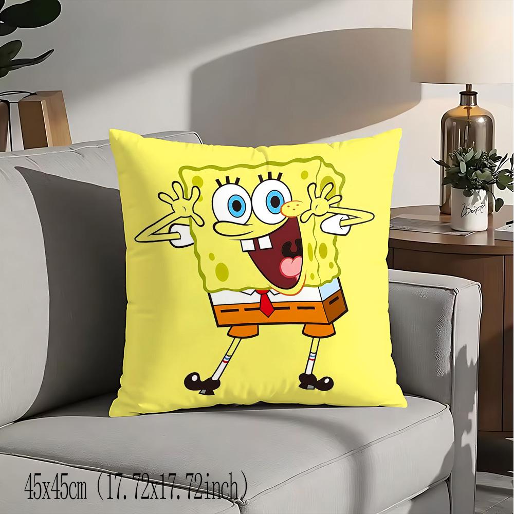 Home Decoration Kawaii Spongebobs Pillow Covers Decorative Cushions Sofa Cushion Cover Pillowcases For Pillows Room Decor Cases