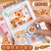 Portable Cartoon Capybara Notebook Gacha Machine Pocket Book Machine Note Pad Multicolor Writting Book School Supplies