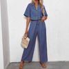 Damen Revers Cardigan & Kordelzug Weite Hose Zweiteiliges Set - Frühjahr/Sommer 2026 Kollektion