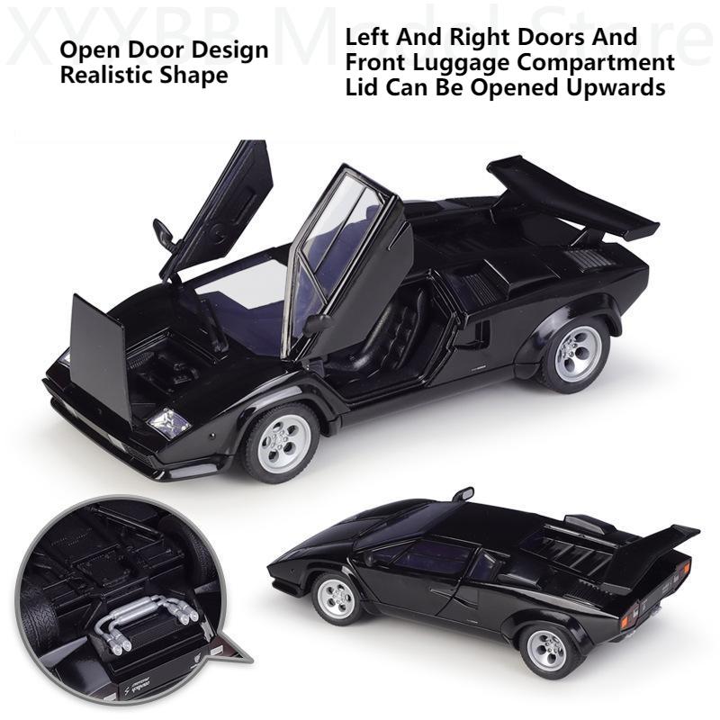 1/24 Высококачественная литая модель автомобиля WELLY Lamborghini Countach LP 5000S Гоночная машина Металлическая экзотическая игрушка из сплава для детской коллекции