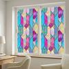 Rainbow Window Film Decorative Static Window Clings Sun Blocking Colorful Decals Removable Privacy Cover for Home Office Bathroom