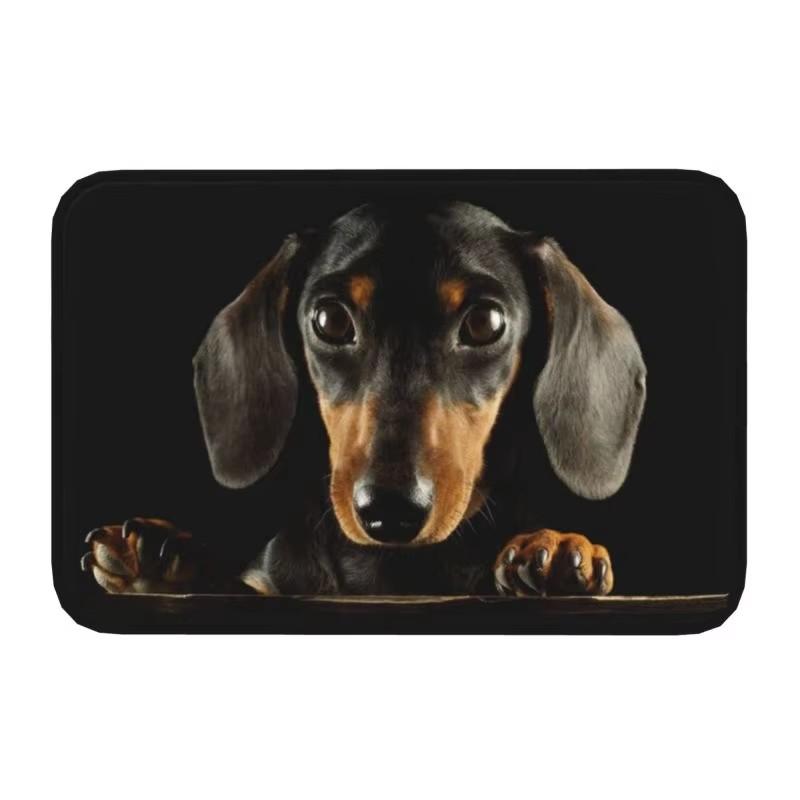 1pc French Bulldog Cute Dog Floor Printed Mat, Non-slip Mat, Machine Washable Polyester Fabric, Suitable for Bedroom Living Room