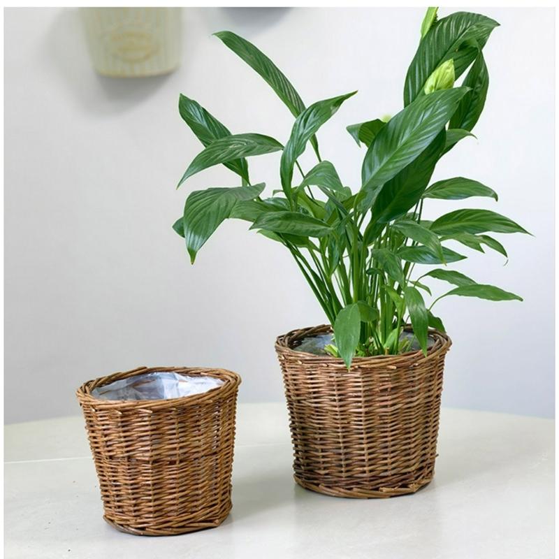 Permanentl Woven Desk Accessory Basket Organic Design Ideal For Home Organization