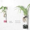 Pack of 2 Crystal Glass Wall Hanging Flower Vase Planter Terrarium Container Flower Pot Cylinder Shape