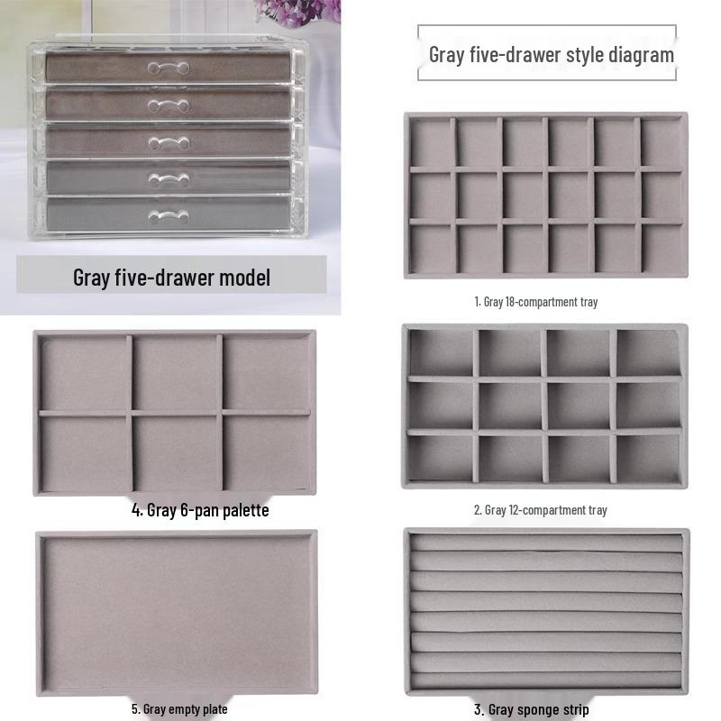 Wielopoziomowe pudełko na biżuterię na kolczyki i małe przedmioty - Przechowywanie i organizacja w domu