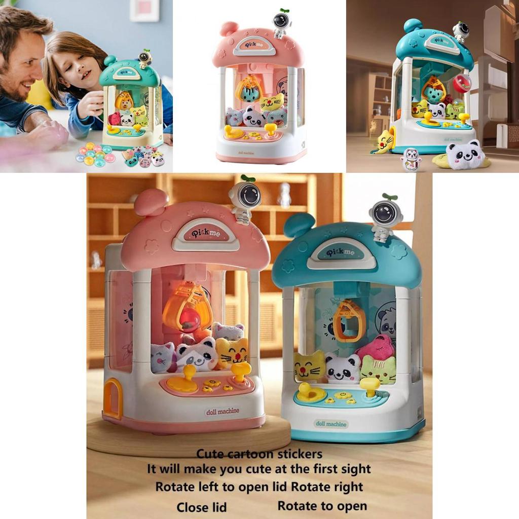 Colorful Mini Coin Operated Claw Machine Toy For Kids With Adorable Plush Toys And Capsules