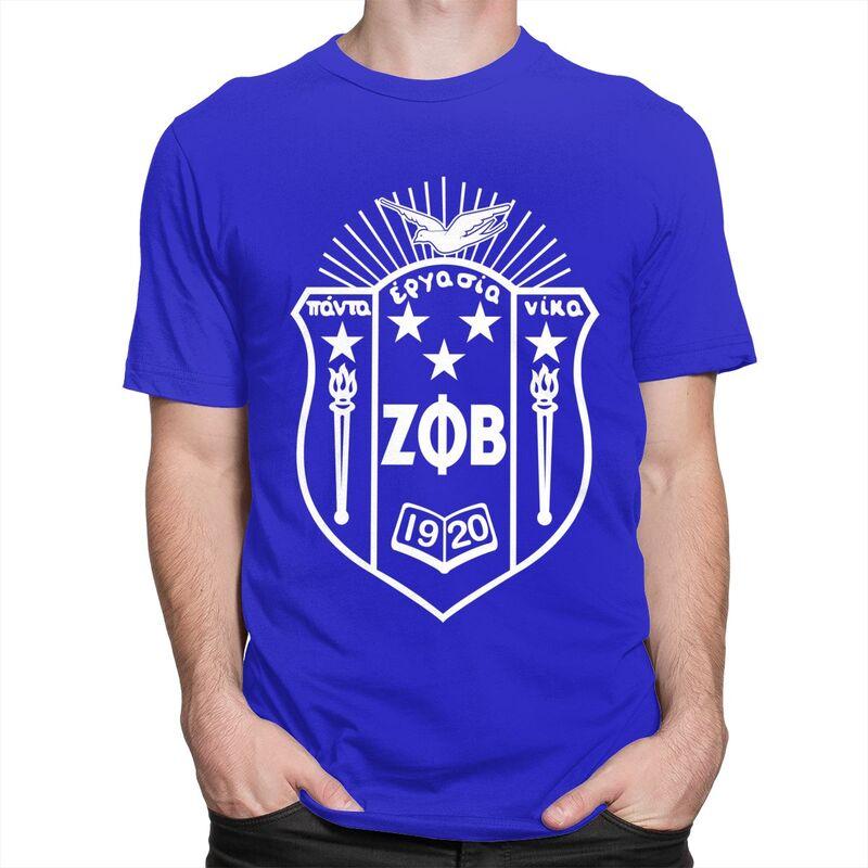 Custom Male Zeta Phi Beta T Shirts Short Sleeves Cotton Tshirt Tshirt Leisure Tees Loose Fit Clothing