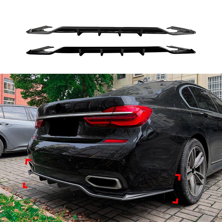 For 2015-2018 BMW G11 G12 M Sport Rear Bumper Diffuser Lip Spoiler Splitters Cover Guard Apron Protector Kit Accessories