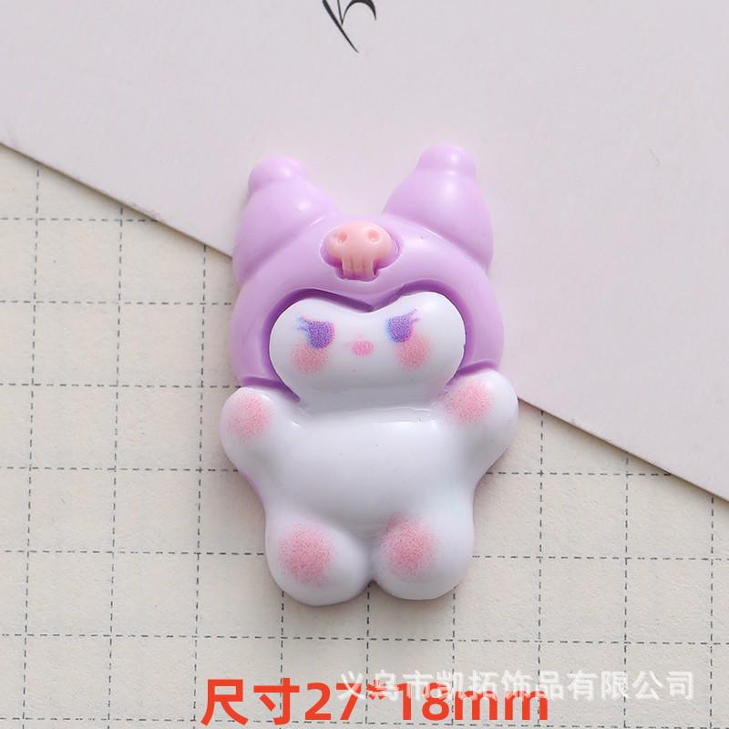 Sanrio Cartoon Resin Accessories: Cute Phone Stickers, Hair Clips, Bottle Magnets, Shoe Buckles