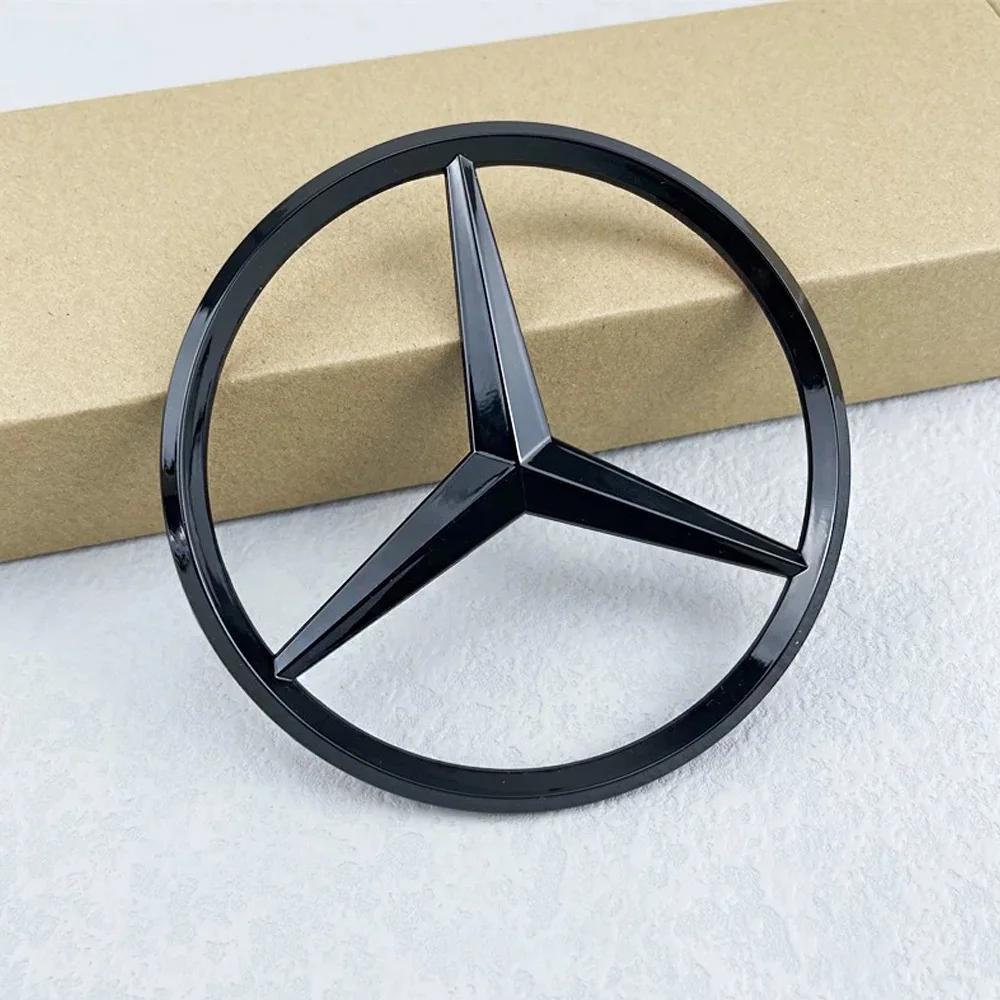 90mm ABS cromo negro Logo Mercedes emblema insignia de estrella trasera para Mercedes Benz W203 W206 W212 X253 W167 W166 W247 C