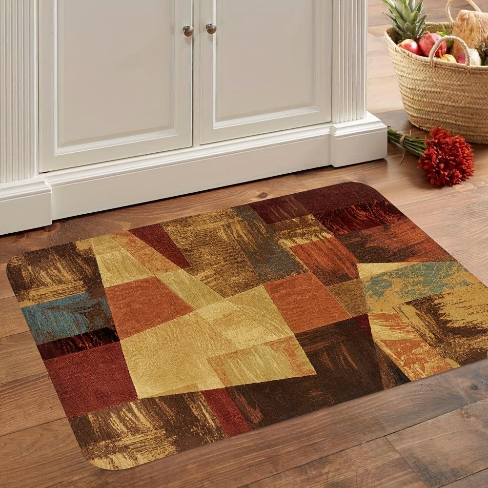 1 Stück Küchenteppich im kreativen Patchwork-Design, Anti-Ermüdungs-Küchenteppich, wasserdichter, rutschfester Teppich, Läuferteppich, Nachttischteppich, saugfähiger Teppich