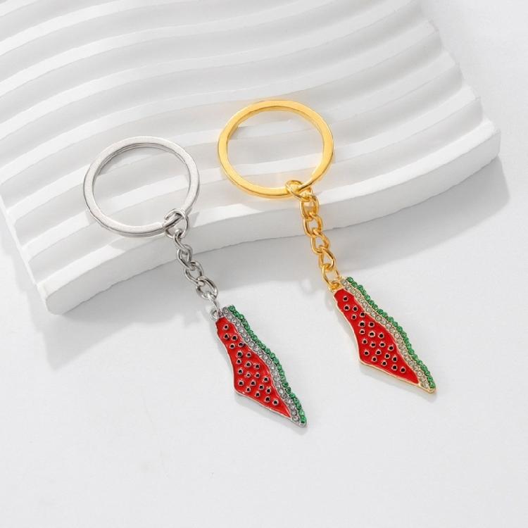 Fashoin Watermelon Shaped Keychain Bag Pendant Handbag Decoraion Alloy Keyring Accessory Key Holder For Everyday Use