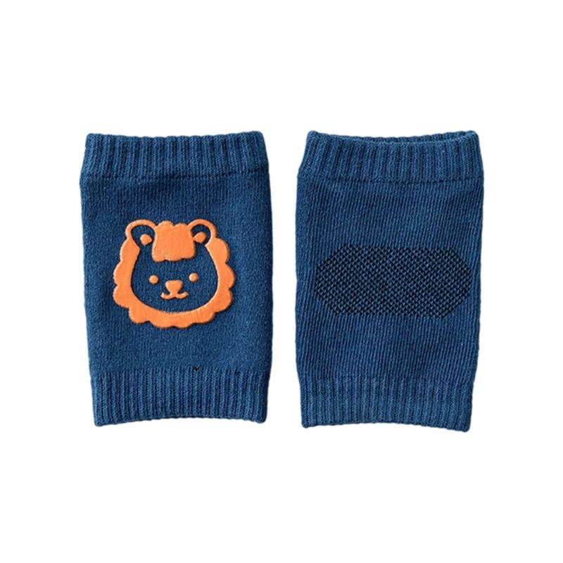 

Нескользящие детские наколенники для ползания для младенцев и малышей, обучающихся ходить, мягкий и дышащий дизайн, защита коленей темно-синий