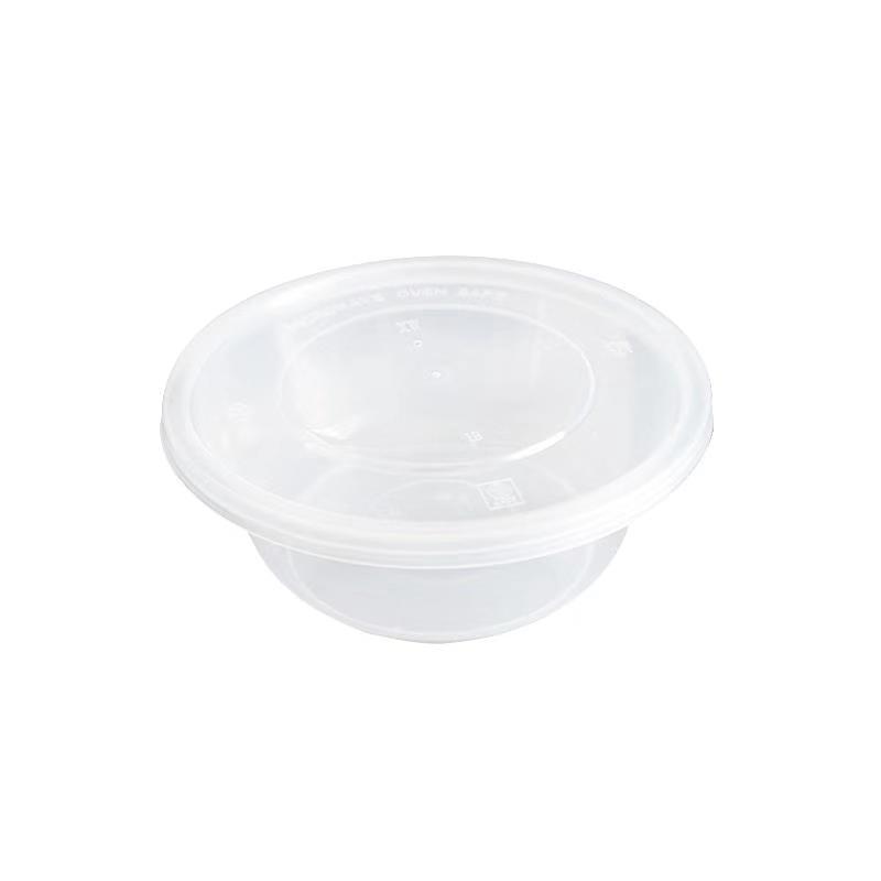 Disposable 1000ml Transparent Soup Bowls with Lids