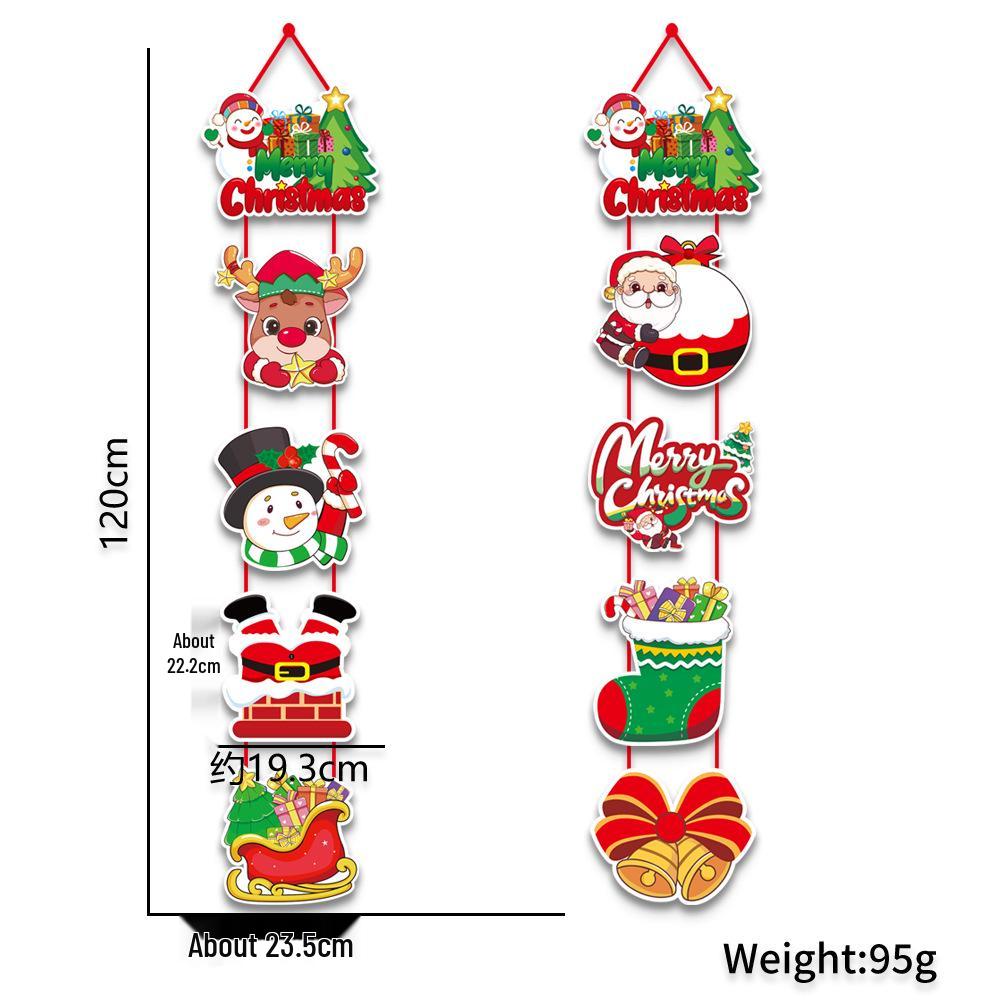 Christmas Door Hanger: Santa Claus and Tree Couplet Ornament