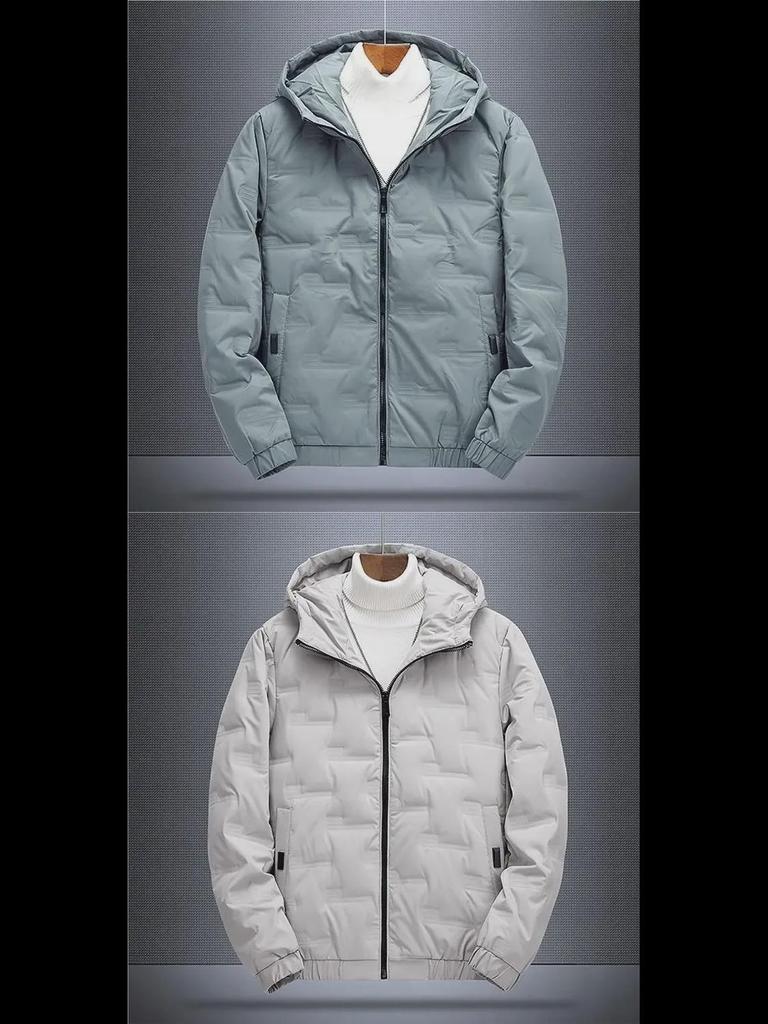 Herre Vinter Hette Bomullsjakke - Trendy Casual Kort Kåpe