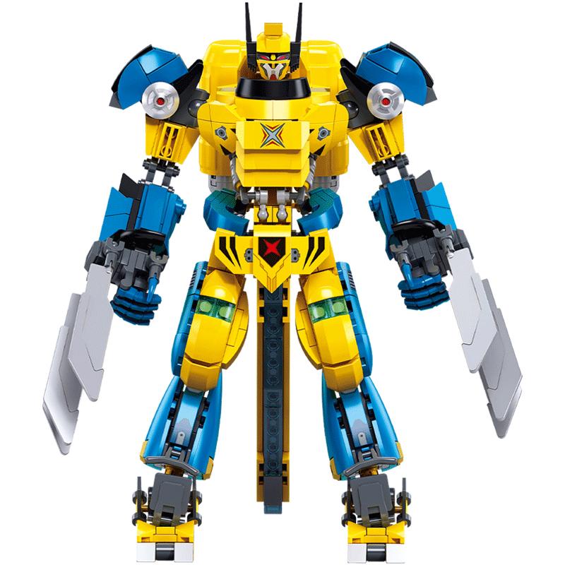 Superior-Grade Sluban Mechanical-Warrior Series-Line Building-Set Premium-Quality Assembly-Bricks Vintage-Design Premium-Quality Heroic-Hero