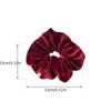 Elegant Velvet Hairband for Women, Vintage Style Solid Color Velour Headband, High-End Plush Hair Ring, Single Piece, Red/Black