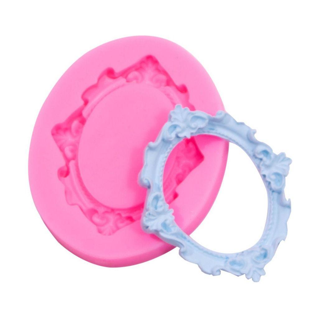 4Pcs Vintage Air Dry Clay Molds Embossed Design Silicone Frame Molds  Candy Crafting