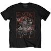 Herren Placebo Astro Skeletons Slim Fit T-Shirt Klein Schwarz