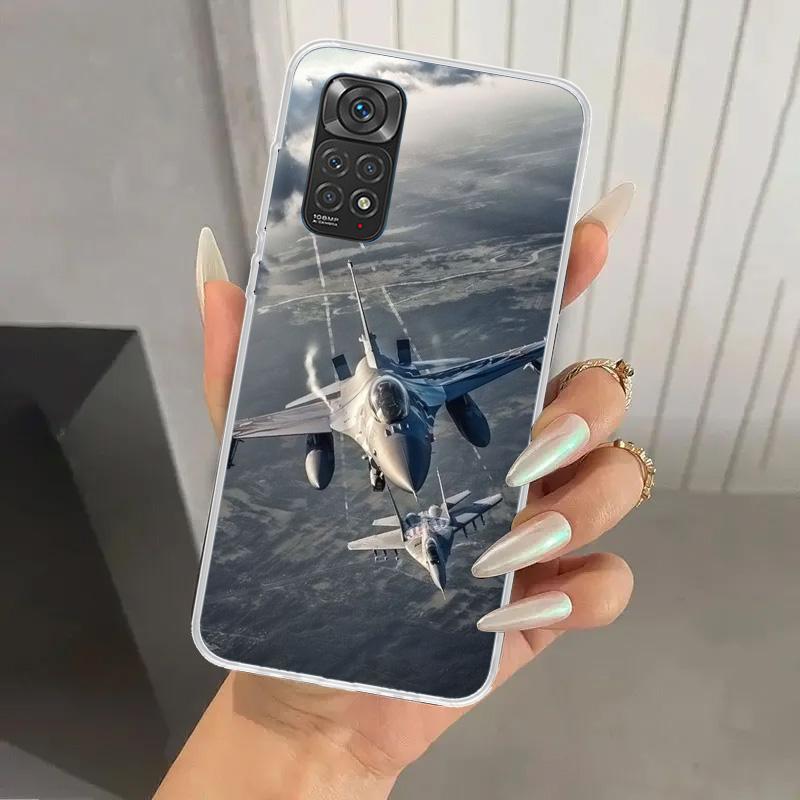 Military Aircraft Warship Fighter Phone Case for Xiaomi Redmi Note 15 14 14S 13 12S 12 Pro 11S 11 Plus 11T 11E 10S Soft Funda Pr