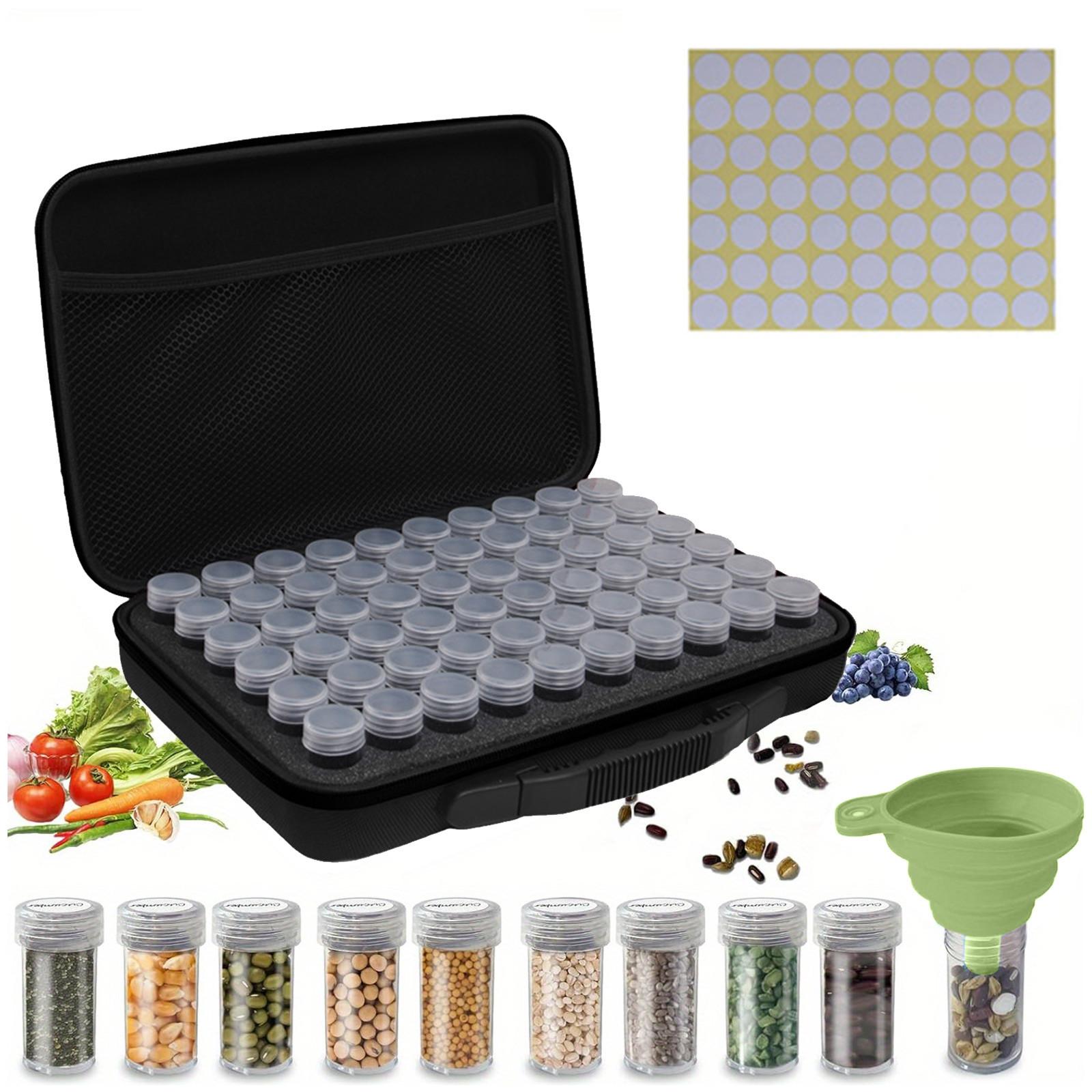 

60 семян водонепроницаемый ящик для хранения картина разделенный алмазный мешок для хранения One Size чёрный