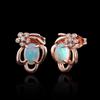 Elegant October Birthstone Natural Oval Earrings 925 Sterling Silver Fine Jewelry Gemstones for Women's Birthday Wear