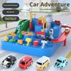 Car Adventure Little Train Track Parking Lot Inertial Sliding Children's Educational Toys For Kids'  Birthday Gifts