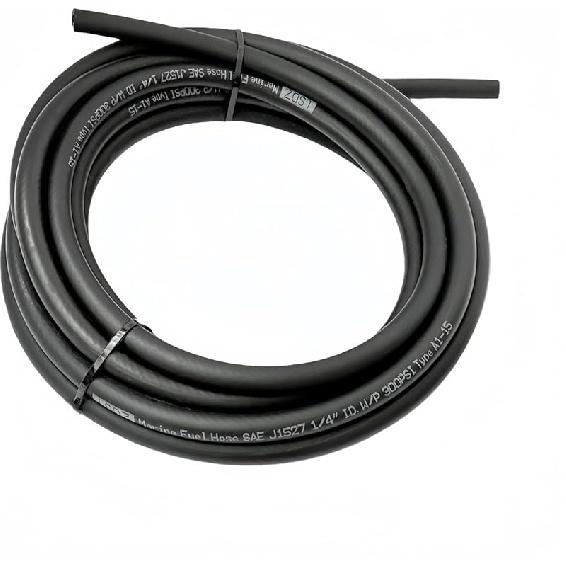 3/8'' Marine Fuel Hose Feed Line Rubber Type A1-15 / SAE J1527 Standards Fits For Ships And Marine Equipment (3/8 Inch 25Ft)