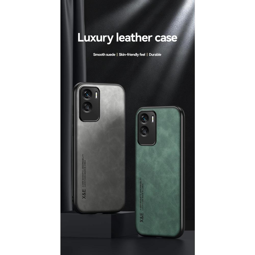 Luxuriöse stoßfeste Hülle für Honor 90 Lite 70 50 Schutzhülle Eingebaute magnetische Autohalterung Handy Texturiert Business Vollschutz