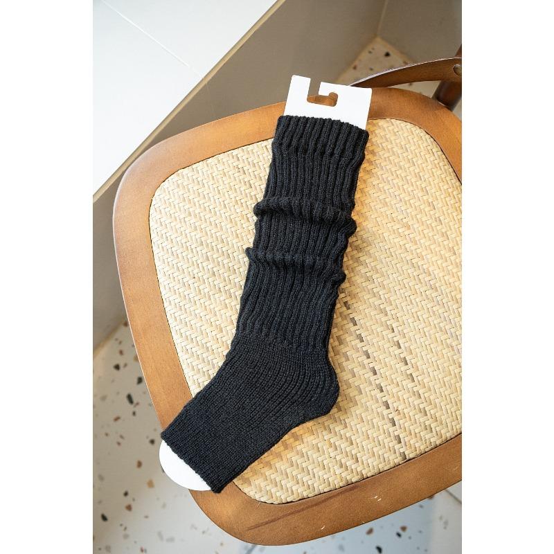 Women's Autumn and Winter Sock-like Stockings, Extended Thigh-high Knitted Socks, Thickened Snow Boots, Warm and Cold-proof Calf Socks