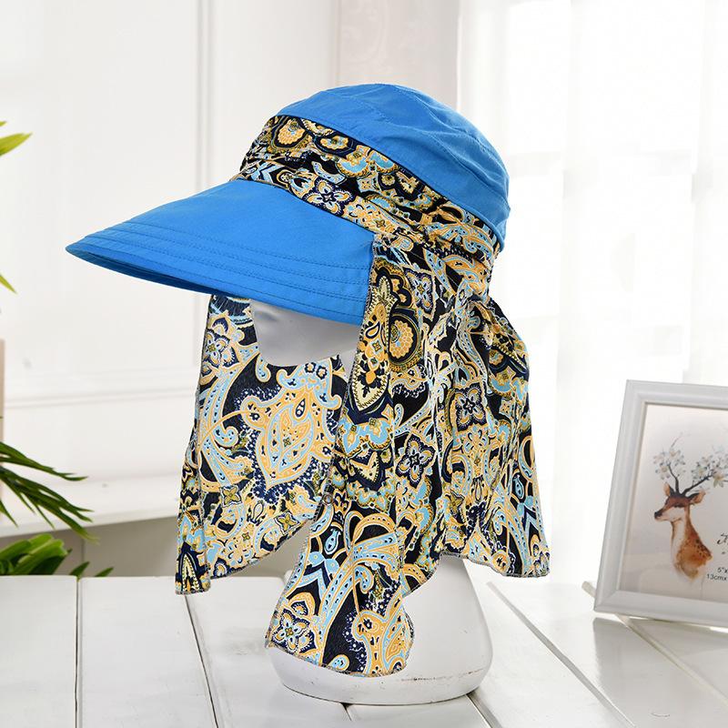 Hat Women's Summer Sunscreen Sun Hat Big Edge Outdoor Face Hat Sun Hat Women's Cycling Big Brim Tea Picking Hat