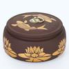 Creative Gold Plated Stripes Floral Ceramic Tea Jar Home Large Capacity Tea Sealed Storage Box Household Food Jar Container Home