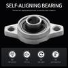 BHBL 4Pcs KFL001 12mm Zinc Alloy Self Aligning Pillow Block Flange Bearing Rhombic Bearing Housing