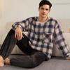 Higher Quality Thickened Warm Flannel Plus Size Men Pajamas Fall and Winter Nightwear Striped Sleepwear Homewear