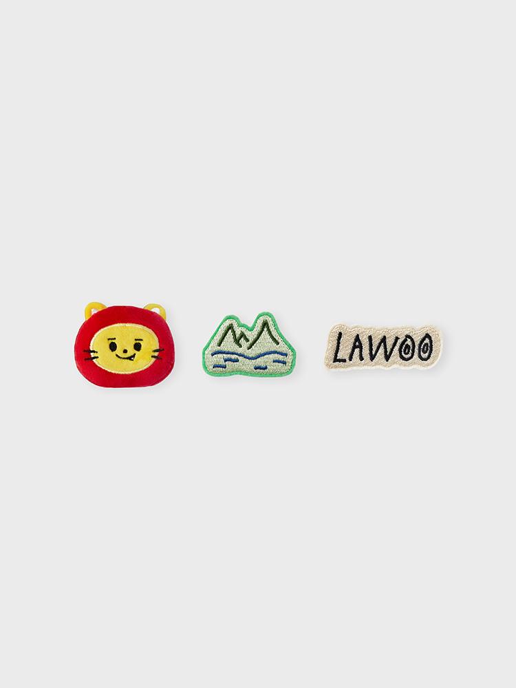 LINE FRIENDS TRUZ LAWOO Artist Doll Badge Set