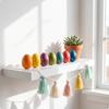 7 Pieces Wooden Easter Eggs Smooth Painted Decorative Egg Decorations for Spring