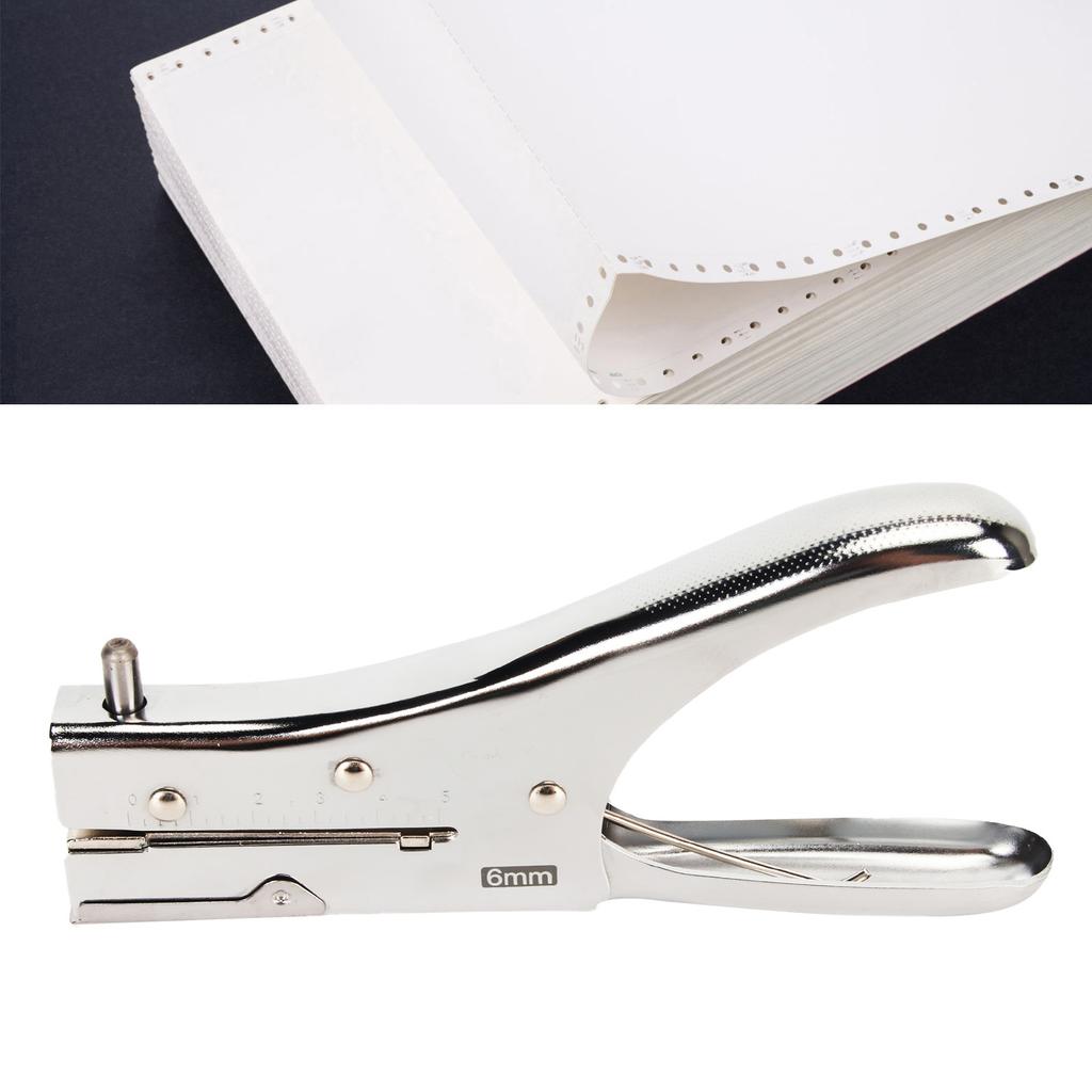 Perforator cu o singură gaură Economisește muncă Mâner confortabil Perforator hârtie de 6 mm pentru studenți