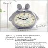 Wekity For Totoro Theme, Snooze Function Silent  And LED Night Light Clocks Best Gift for Kids Teens And Friend,Gray