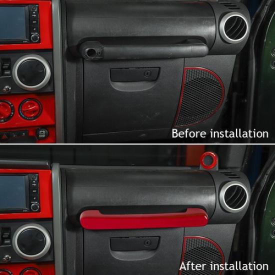 Red Co-pilot Handle Decor Cover Trim for Jeep Wrangler JK 2007-2010 Accessories