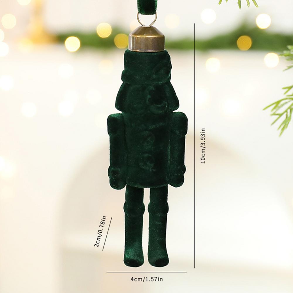 

Nutcracker Christmas Decor Flocked Winter Festival Pendants Christmas Nutcracker Decorations For Holiday Living Room Front Door зелёный
