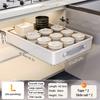 1 PC Kitchen Cabinet Drawer Storage Boxes with Slide Rails Pull-out Kitchen Storage Tray Spice Box Shelf Cabinets Organizer