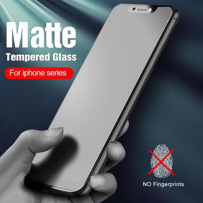 2 piezas de vidrio templado mate para iPhone 16 15 14 13 Pro Max Vidrio para iPhone 13 12 11 Pro Xs Max X XR 6 7 8 Plus Mini SE 2020 Película protectora de pantalla
