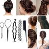 5Pcs Women Pull Hair Hook Needle Stick Fishtail Coil Comb Hairstyling Tools