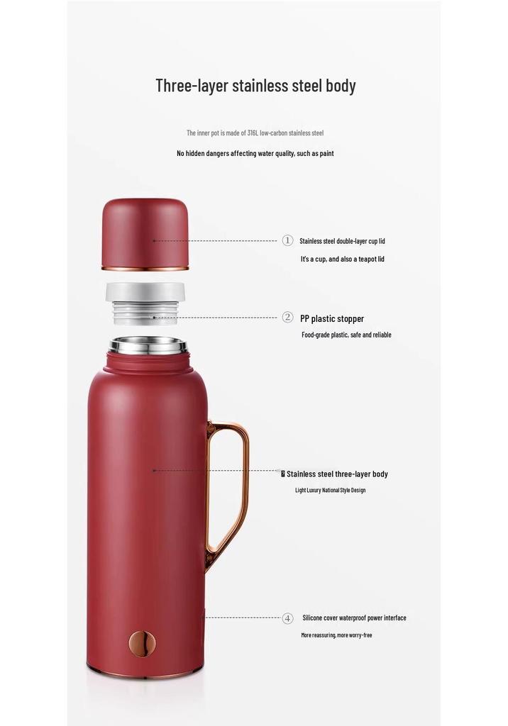 Platinum Portable Travel Electric Kettle: Boil Water On-the-Go